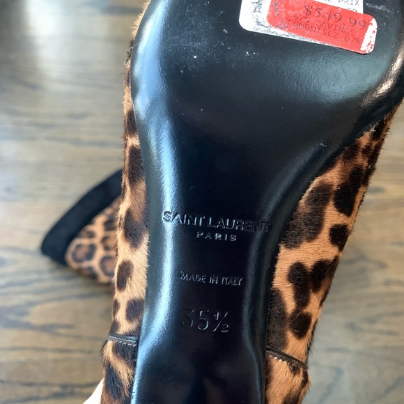 New Saint Laurent Charlotte Calf Hair Ankle Boot - Picture 13 of 16